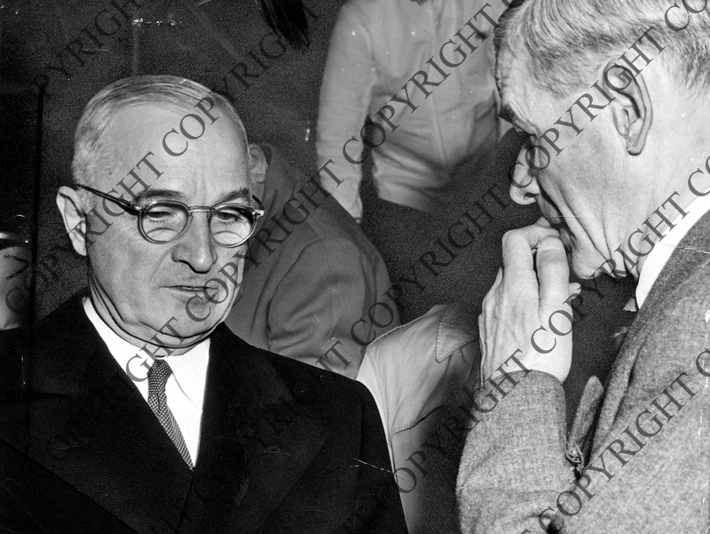 Truman with Charles Ross Harry S. Truman