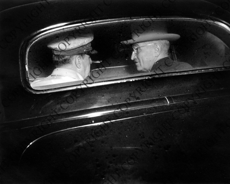 Truman and MacArthur in Car Harry S. Truman
