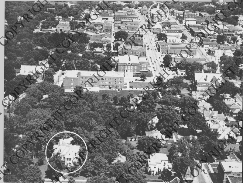 Aerial View of President Truman #39 s Home and The Jackson County Court