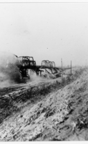 Retreating United Nations forces burn bridges behind them across the Taedong River
