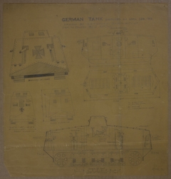 Drawing of a Captured German Tank