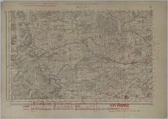 Map of German Positions and Supply on August 25, 1918