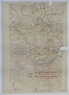 Map of Artillery Objectives in the Argonne Forest