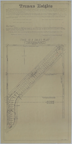 Drawing of the Planned Truman's Blue Ridge Heights in Grandview, Missouri