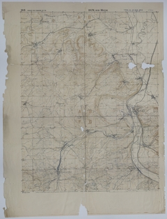 Map of the Area Around Dun-sur-Meuse