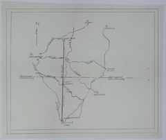 Map of a Proposed Highway Between Fort Leonard Wood and Camp Robinson