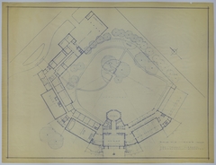 Drawing of the Proposed Courtyard and First Floor of the Harry S. Truman Library