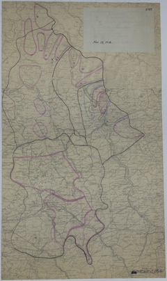 Map of Divisional Positions on November 10, 1918