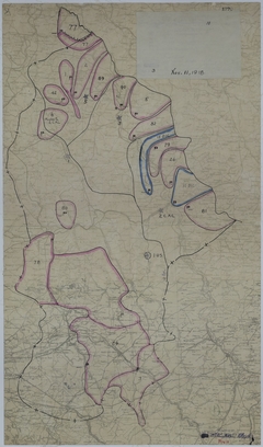 Map of Divisional Positions on November 11, 1918