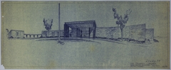 Drawing of the Proposed Front Entrance of the Harry S. Truman Library