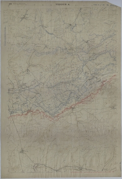 Map of Trench Systems and Battery Activity Around Verdun
