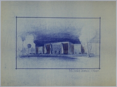 Drawing of the Proposed Front Entrance of the Harry S. Truman Library