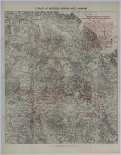 Map of Allied Divisional Movement During the Meuse-Argonne Offensive