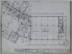 Drawing of the Proposed Basement of the Harry S. Truman Library