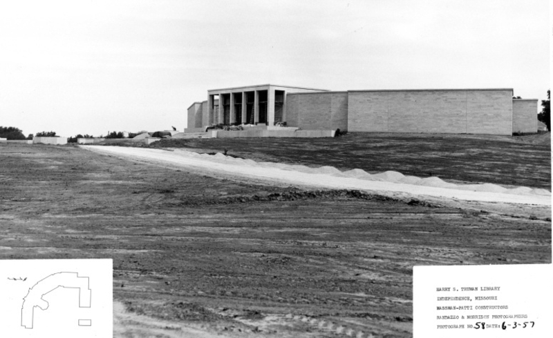 Truman Library construction in 1957